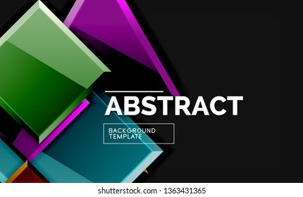 Geometrischer, glänzender Hintergrund, Vektorgrafik
