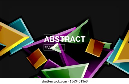 Geometrischer, glänzender Hintergrund, Vektorgrafik