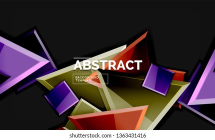 Shiny style geometric background, vector