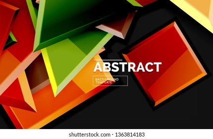 Shiny style geometric background, vector