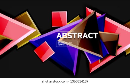 Shiny style geometric background, vector