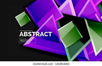 Shiny style geometric background, vector
