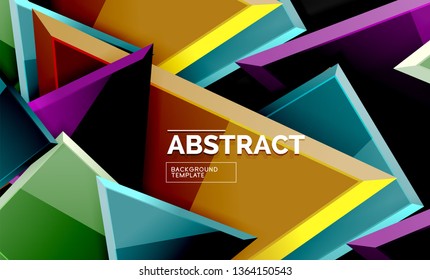 Shiny style geometric background, vector