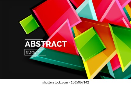 Shiny style geometric background, vector