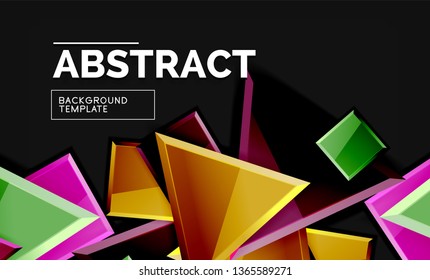 Shiny style geometric background, vector