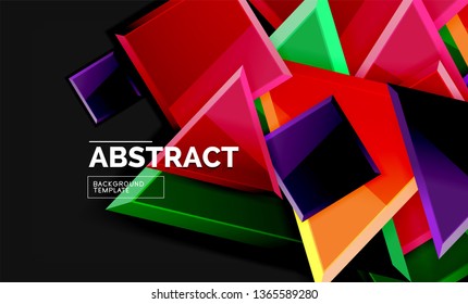 Fondo geométrico brillante, vector