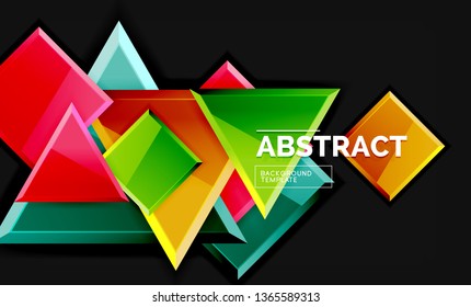 Shiny style geometric background, vector
