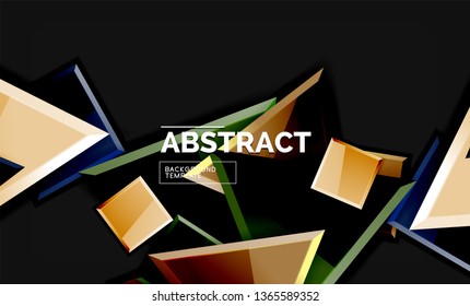 Shiny style geometric background, vector