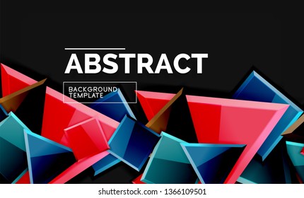 Shiny style geometric background, vector