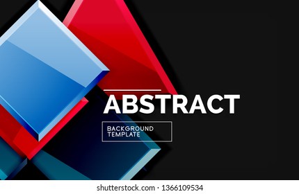 Shiny style geometric background, vector