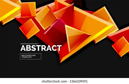 Shiny style geometric background, vector