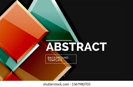 Shiny style geometric background, vector