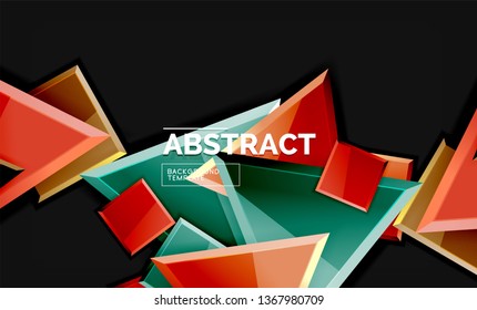Shiny style geometric background, vector
