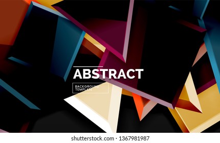 Shiny style geometric background, vector
