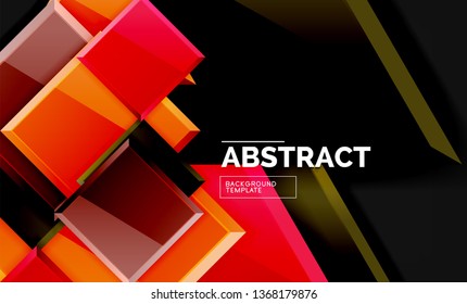 Shiny style geometric background, vector