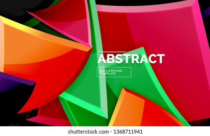 Shiny style geometric background, vector