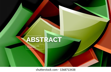 Shiny style geometric background, vector