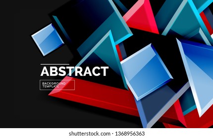 Shiny style geometric background, vector