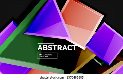 Shiny style geometric background, vector