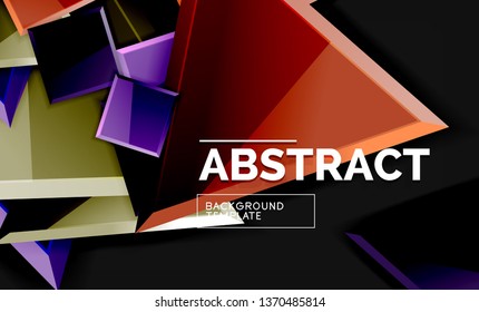 Shiny style geometric background, vector