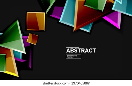 Shiny style geometric background, vector