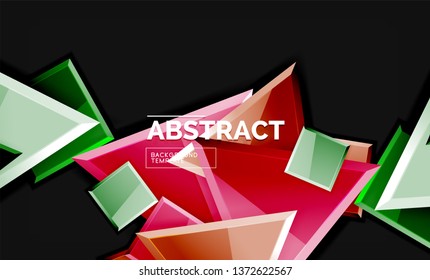 Shiny style geometric background, vector