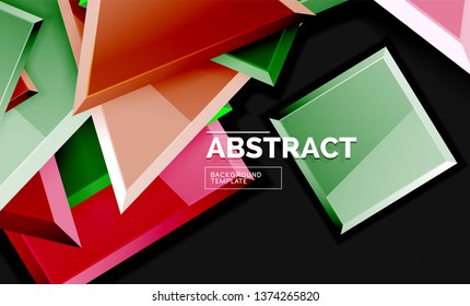 Fondo geométrico brillante, vector