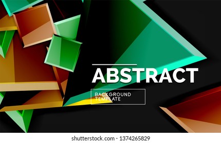 Geometrischer, glänzender Hintergrund, Vektorgrafik