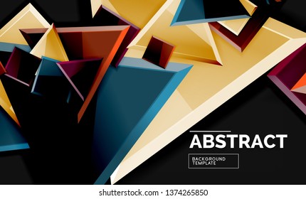 Shiny style geometric background, vector