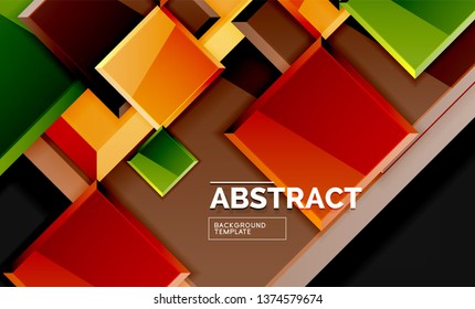 Shiny style geometric background, vector