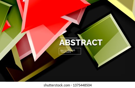 Fondo geométrico brillante, vector