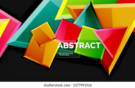 Shiny style geometric background, vector