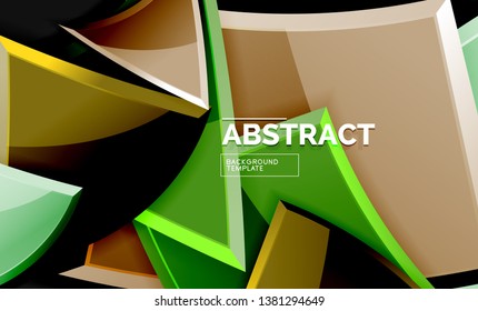 Shiny style geometric background, vector