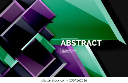 Geometrischer, glänzender Hintergrund, Vektorgrafik