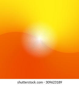 Shiny summer lights, abstract radial lines background.