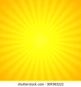 Shiny summer lights, starburst & sunburst background. Vector illustration.