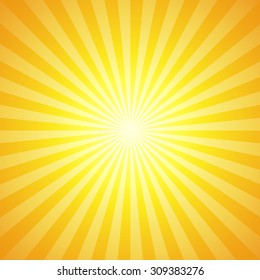 Shiny summer lights, starburst & sunburst background. Vector illustration.