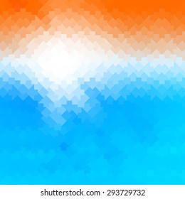 Shiny sun background made of arrow pattern tiles