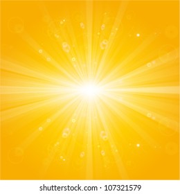 shiny sun beams, natural summer background