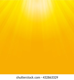 Shiny sun beams, summer background. yellow & orange sunburst background