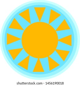 glänzende Sonne, Illustration, Vektorgrafik auf weißem Hintergrund