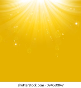 Shiny sun lights, abstract aqua summer background