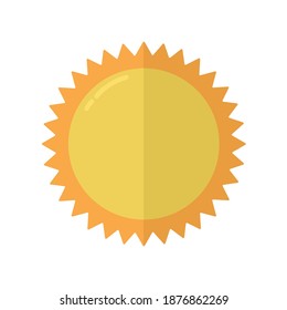 shiny sun on a white background vector illustration design