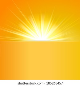 shiny sun vector with place for text - Shutterstock ID 185263457