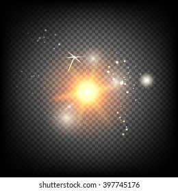 Shiny sunburst of sunbeams.Shiny sunburst of sunbeams on the abstract sunshine background and transparency background. 
