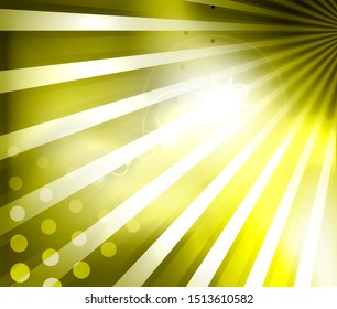 Shiny sunny flares abstract background. Bright solar glow light, sky conceptual template. Vector art