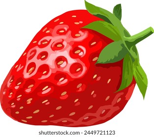 Shiny sweet strawberry editable EPS