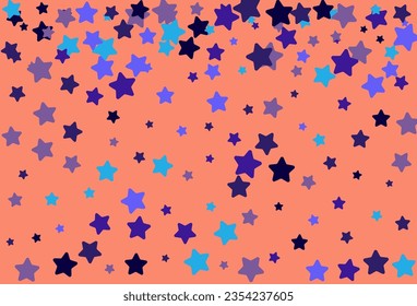 Shiny Swirl Vector Blue Yellow Background. Dark Constellation Luxury Invitation. Starfall Christmas Postcard. Stars Rich Banner.