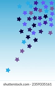 Shiny Swirl Vector Blue Yellow Background. Dark Confetti Isolated Wallpaper. Constellation Happy Illustration. Stars Rich Postcard.