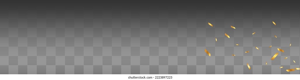 Shiny Swirl Vector Transparent Panoramic Background. Gold Dust Bright Wallpaper. Stroke Isolated Banner. Brush Art Illustration.